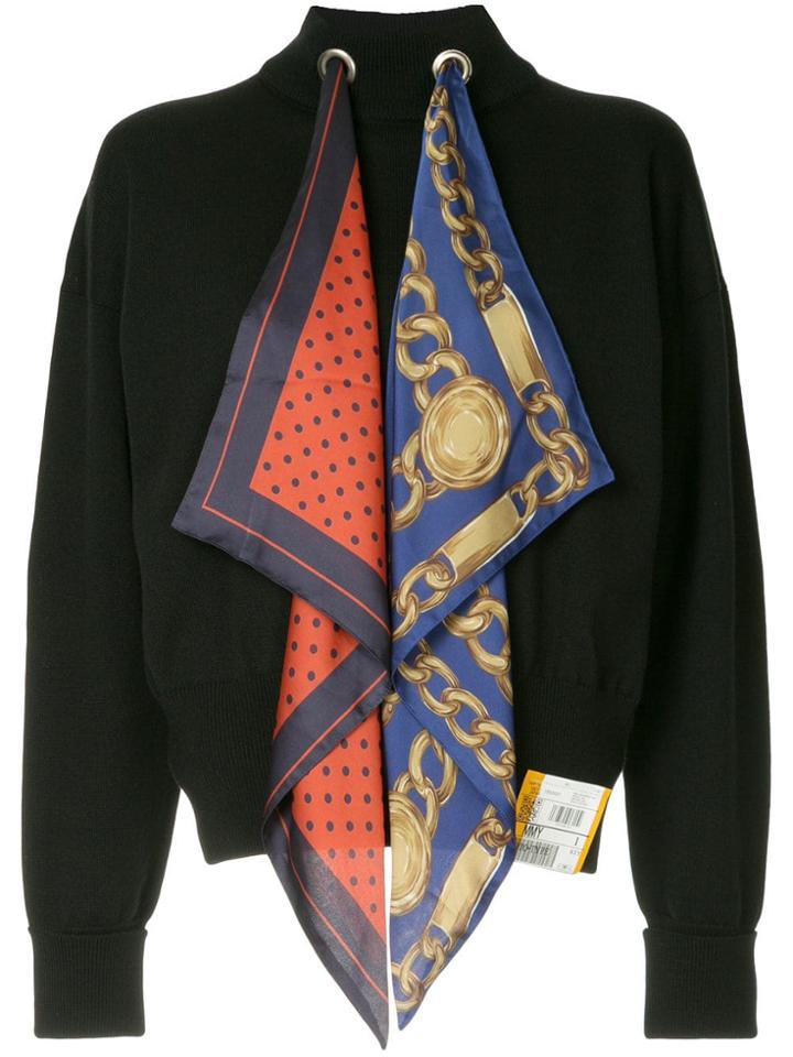 Maison Mihara Yasuhiro Scarf Detail Sweater - Black