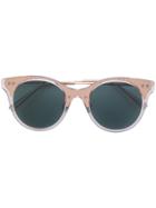 Bottega Veneta Eyewear Translucent Cat Eye Sunglasses - Metallic