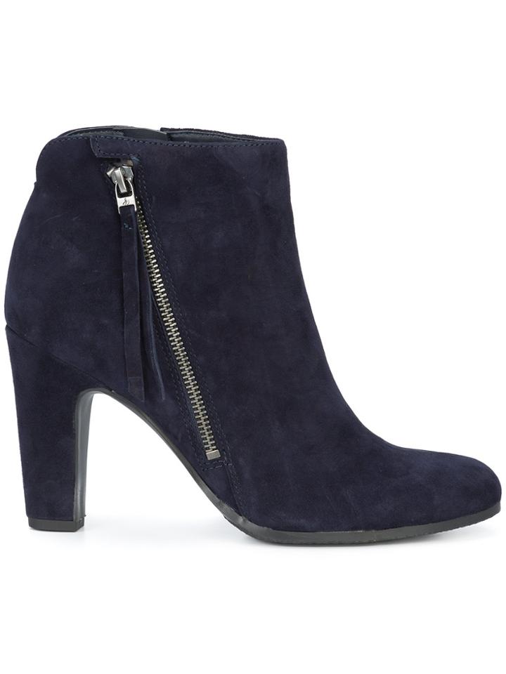 Sam Edelman Side Zipped Ankle Boots - Blue
