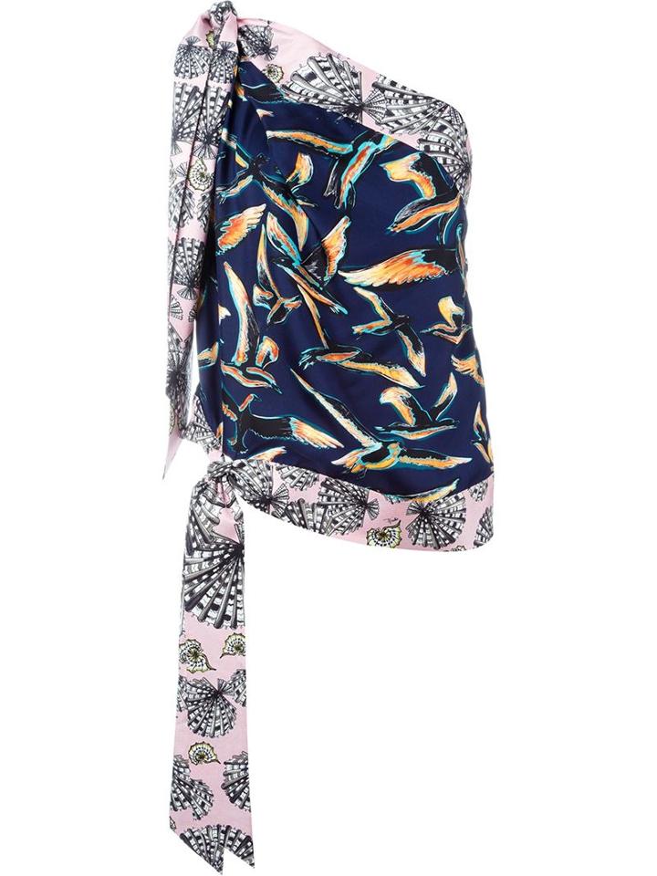 Emilio Pucci Printed One Shoulder Top