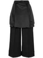 Simone Rocha Belted Peplum Waist Cropped Trousers - Black