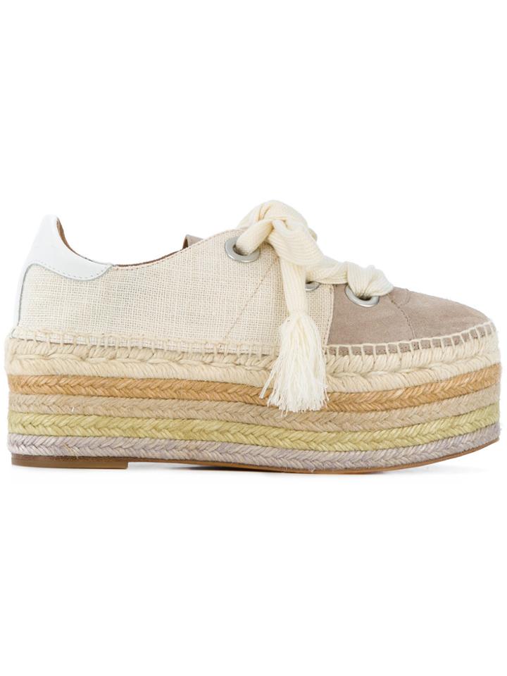 Chloé Qai Platform Espadrilles - Nude & Neutrals