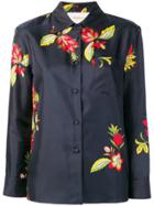 La Doublej Floral Print Shirt - Blue