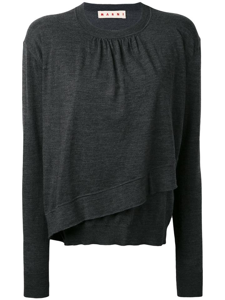 Marni - Knitted Sweater - Women - Virgin Wool - 42, Grey, Virgin Wool