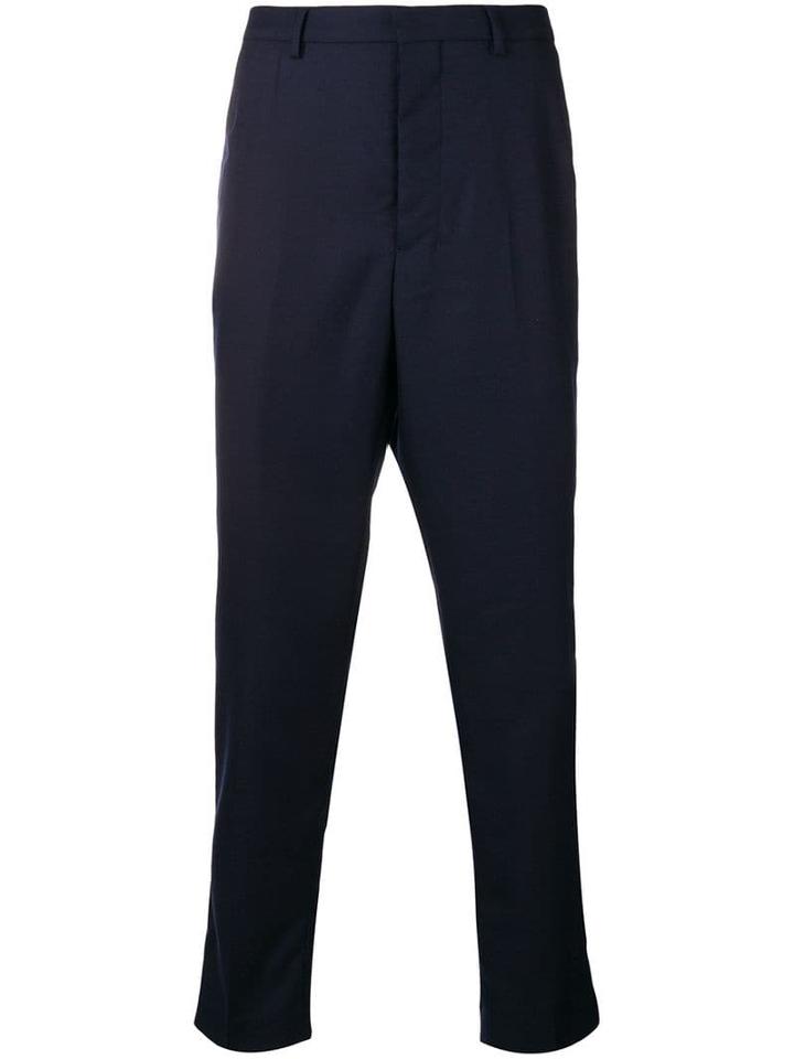 Ami Paris Carrot Fit Trousers - Blue