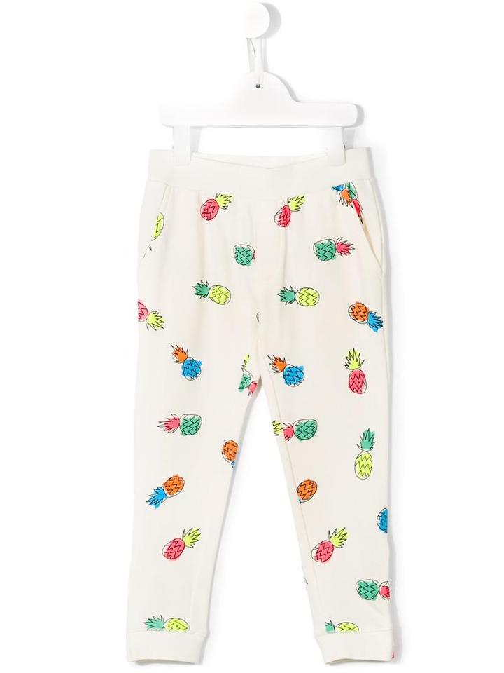 Stella Mccartney Kids Pineapple Print Zoey Tracksuit Bottoms, Toddler Girl's, Size: 3 Yrs, White