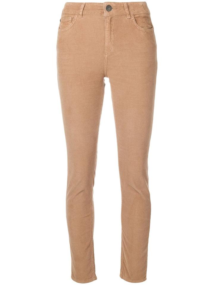 Twin-set Skinny Corduroy Trousers - Nude & Neutrals