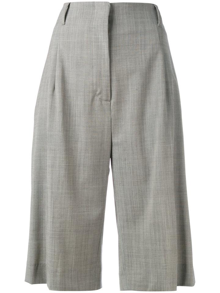 Eleventy - Knee Length Tailored Shorts - Women - Polyester/spandex/elastane/acetate/virgin Wool - 38, Grey, Polyester/spandex/elastane/acetate/virgin Wool