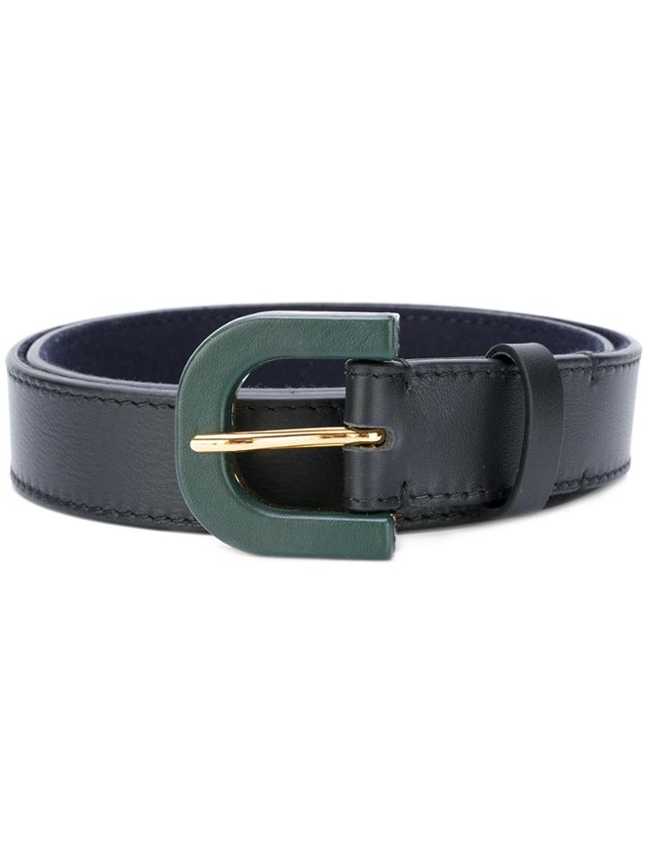 Marni Contrast Buckle Belt - Black