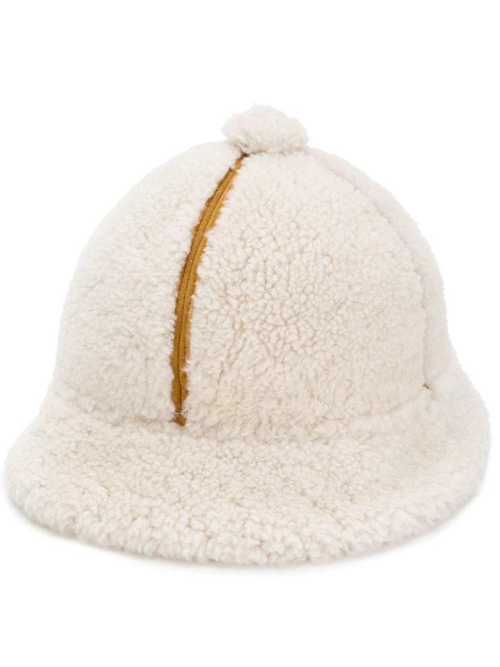 Dsquared2 Shearling Cap - Nude & Neutrals