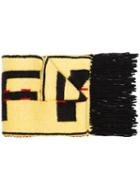 Off-white Contrast Logo Scarf - Yellow