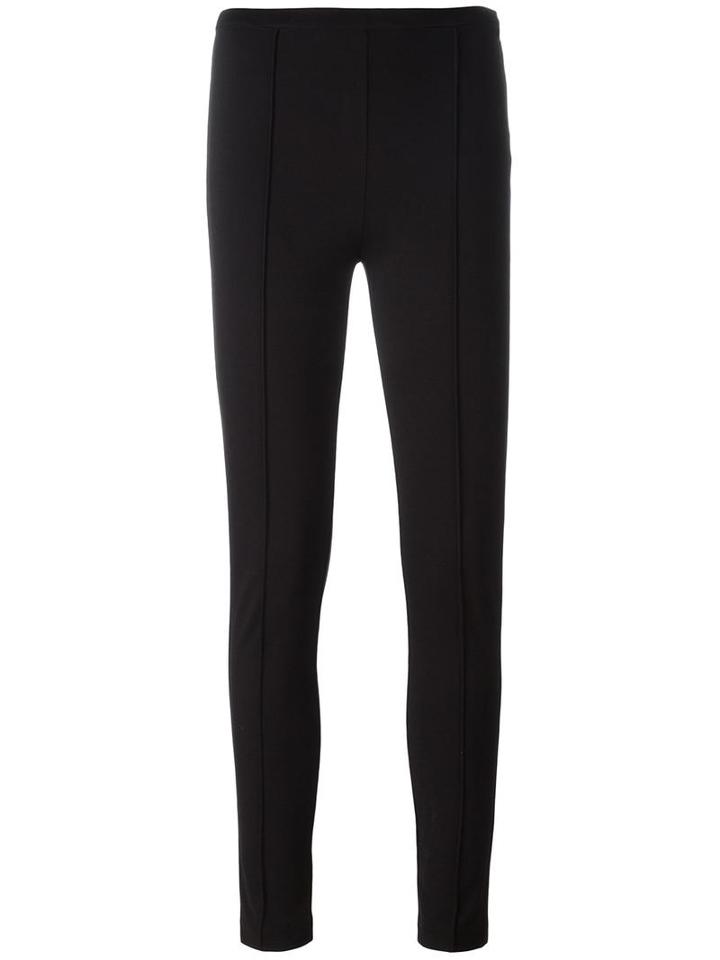 Twin-set Ribbed Detailing Leggings, Women's, Size: 40, Black, Viscose/polyester/spandex/elastane