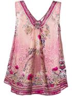 Camilla Printed Sleeveless Blouse - Pink