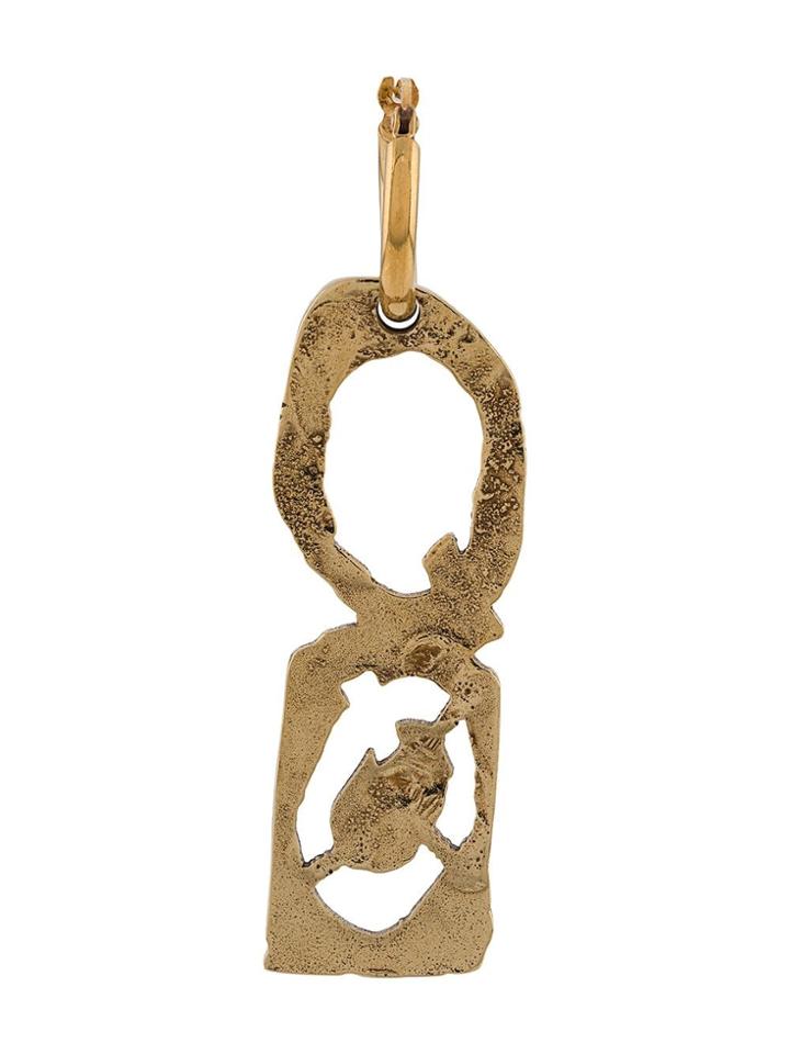 Acne Studios Alphabet Q Earring - Gold