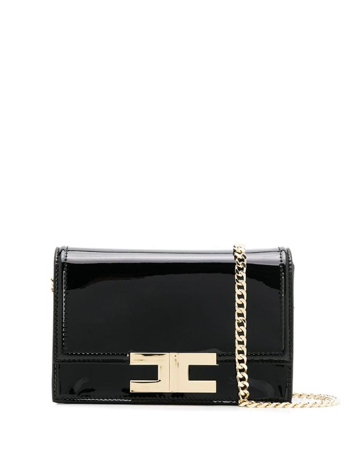 Elisabetta Franchi Patent Purse Clutch - Black