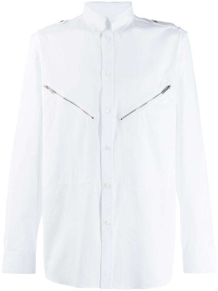 Givenchy Zipped Pocket Shirt - White