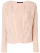 Incentive! Cashmere Open Cardigan - Pink & Purple