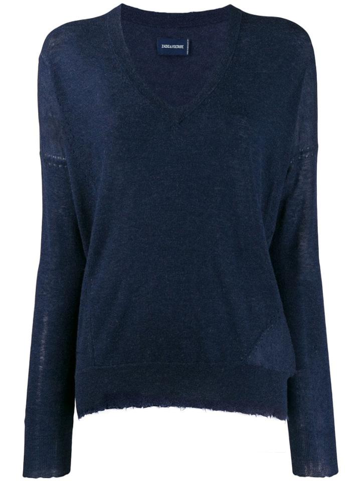 Zadig & Voltaire V-neck Sweater - Blue
