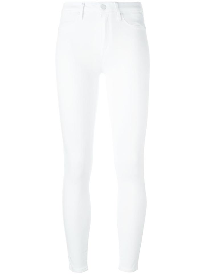 Paige 'hoxton' Skinny Jeans, Women's, Size: 26, White, Cotton/polyester/spandex/elastane