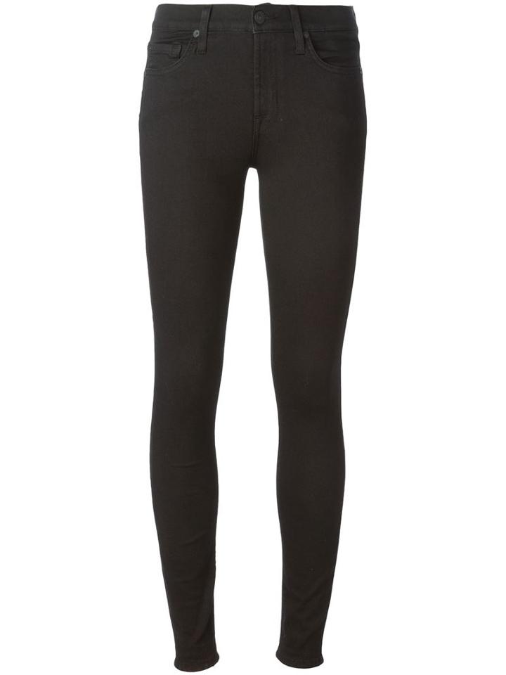 7 For All Mankind Skinny Jeans, Women's, Size: 31, Black, Cotton/polyester/spandex/elastane