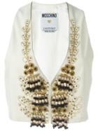 Moschino Pre-owned Embellished Waistcoat - White