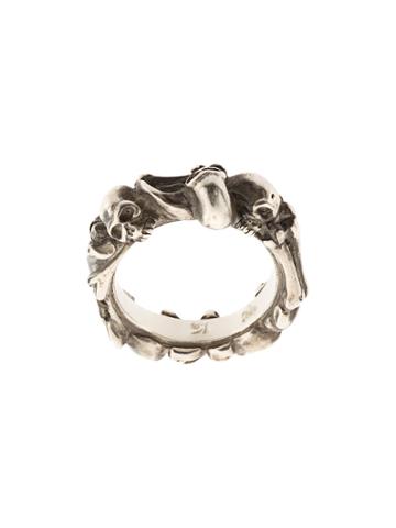 Werkstatt:münchen Bones + Skulls Ring - Metallic