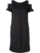 Twin-set Cut-out Shoulder Dress, Women's, Size: Xxs, Black, Cotton/polyamide/spandex/elastane/polyester