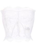 Dolce & Gabbana Strapless Lace Top - White