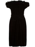 Stella Mccartney Off-the-shoulder Velvet Dress - Black