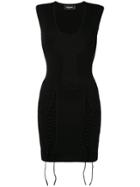 Dsquared2 Drawcord Detailed Mini Dress - Black
