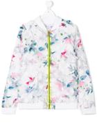 Vingino Floral Print Bomber Jacket - White