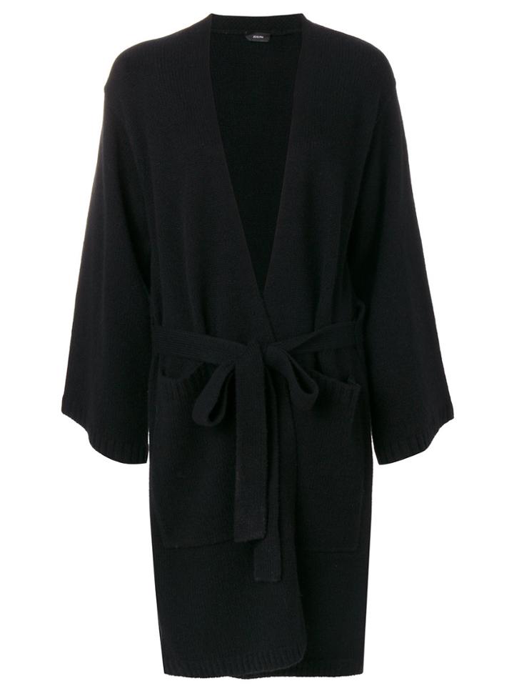 Joseph Belted Cashmere Cardigan - Black
