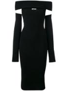 Mcq Alexander Mcqueen Cut-out Midi Dress, Women's, Size: Medium, Black, Polyester/viscose