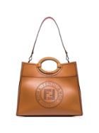 Fendi Medium Runaway Perforated Tote - Brown