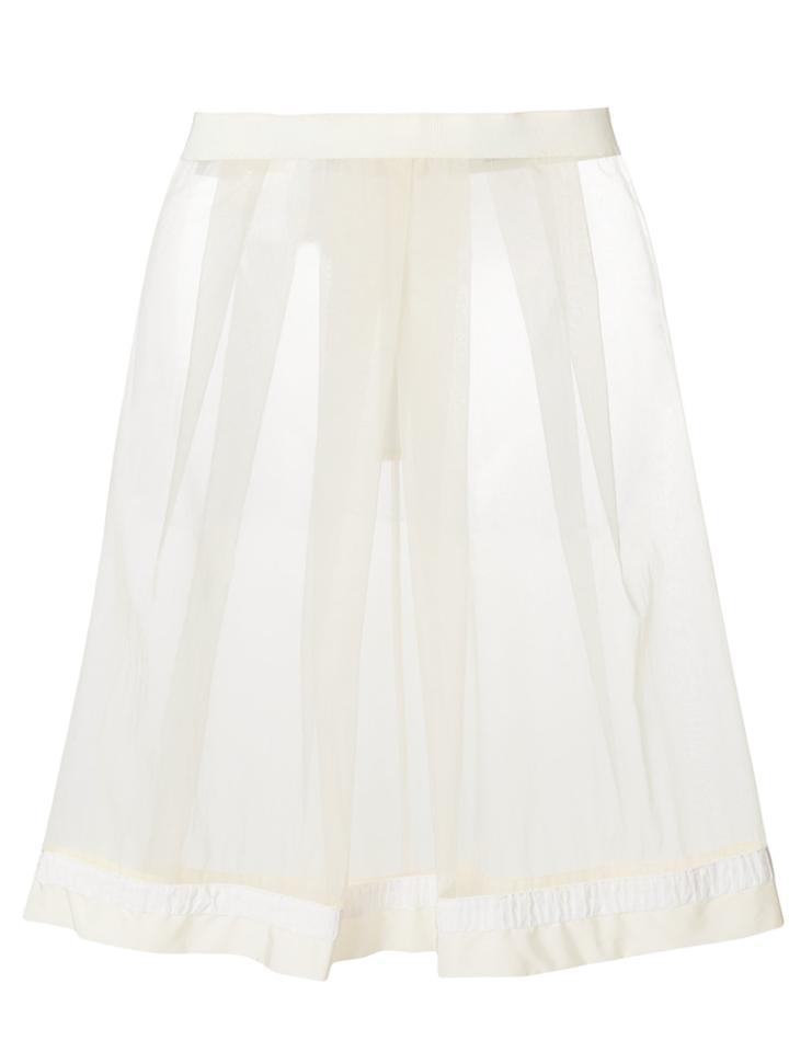 Moncler Flared Sheer Skirt - Nude & Neutrals