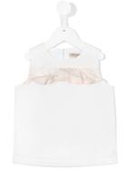Hucklebones London - Contrast Ruffle Shell Top - Kids - Cotton/polyester - 4 Yrs, Toddler Girl's, White