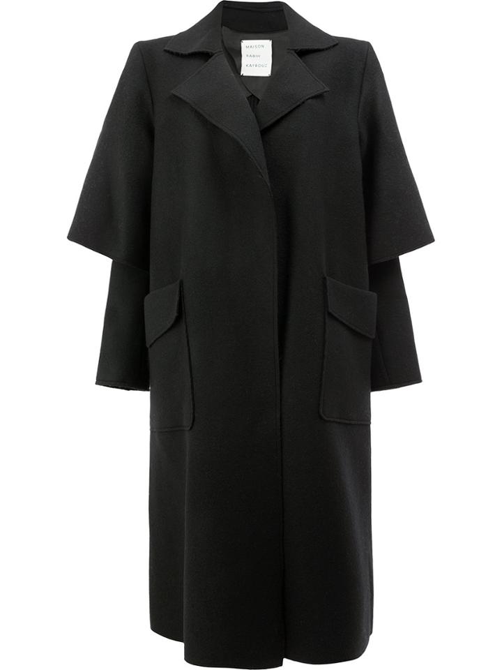 Maison Rabih Kayrouz Layered Sleeve Coat - Black