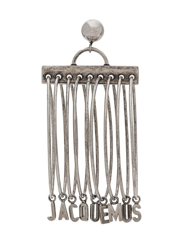 Jacquemus Logo Hoop Earring - Silver