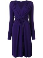P.a.r.o.s.h. Twisted Knot Detail Dress - Purple