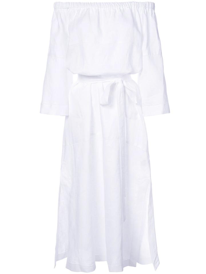 Lisa Marie Fernandez Long Off The Shoulder Dress - White