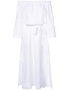 Lisa Marie Fernandez Long Off The Shoulder Dress - White