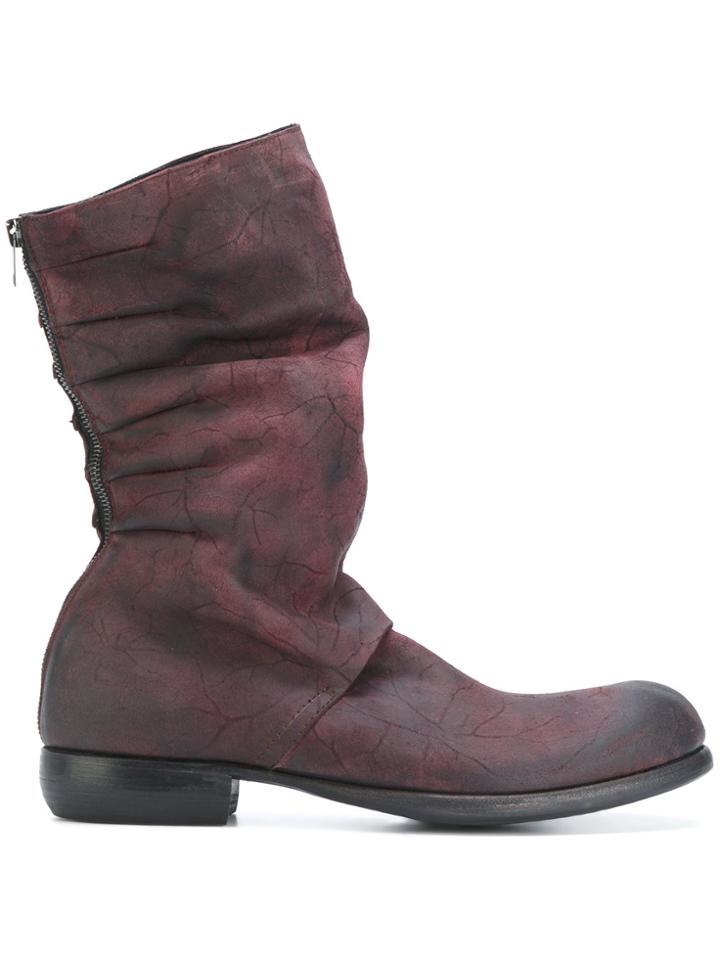 Lost & Found Ria Dunn Distressed Boots - Pink & Purple