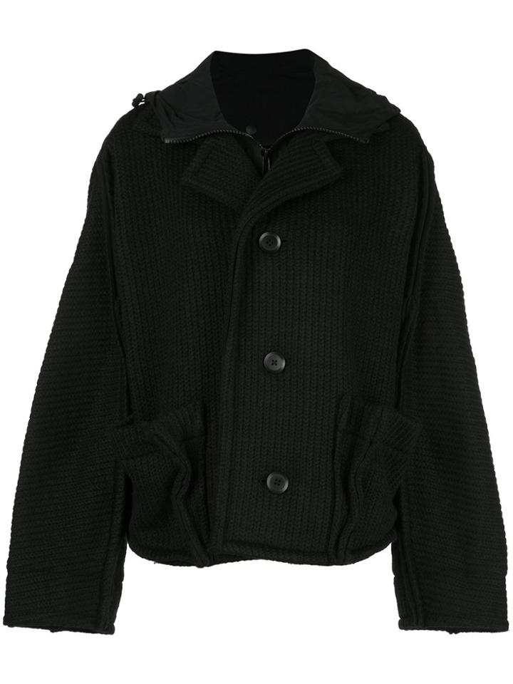 Y-3 Oversized Knit Jacket - Black