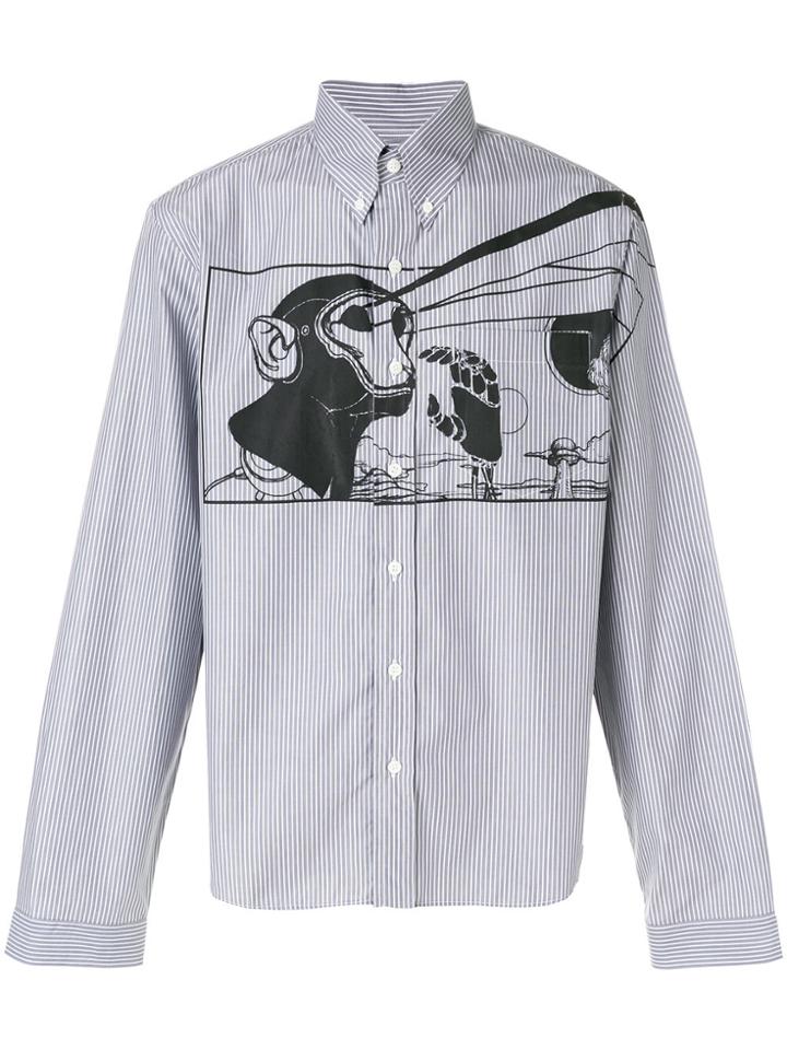Prada Striped Print Shirt - Grey
