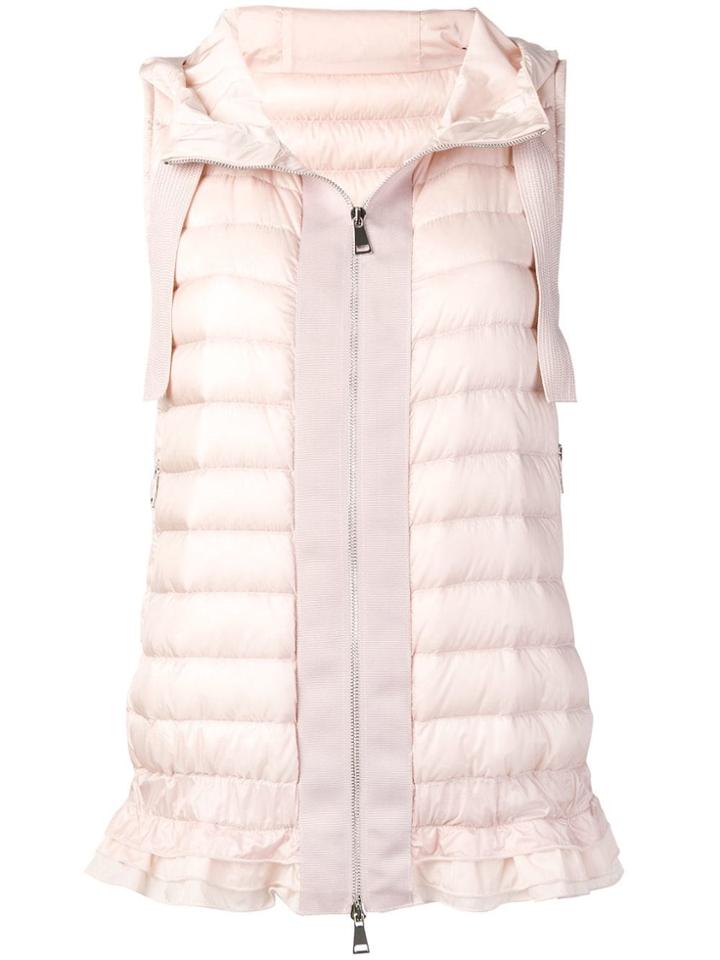 Moncler Frill-trim Padded Gilet - Pink