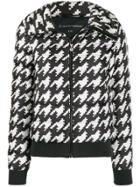 Perfect Moment Queenie Houndstooth Puffer Coat - White