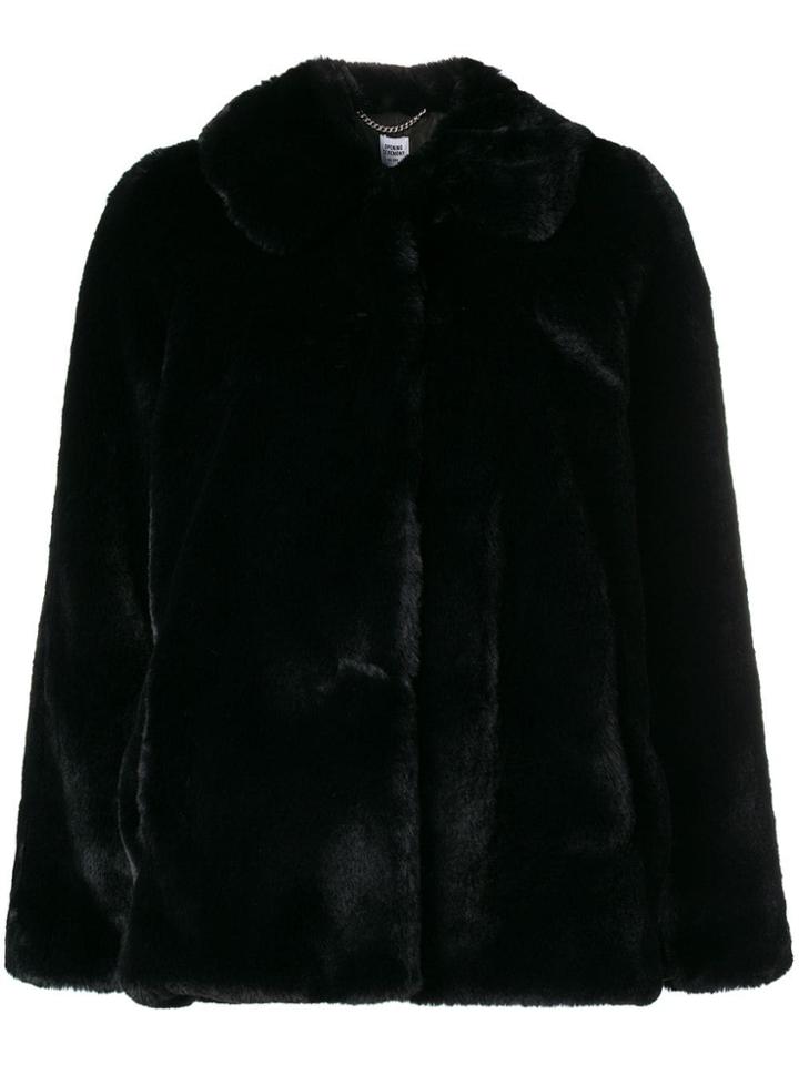 Opening Ceremony Snowblind Faux Fur Coat - Black