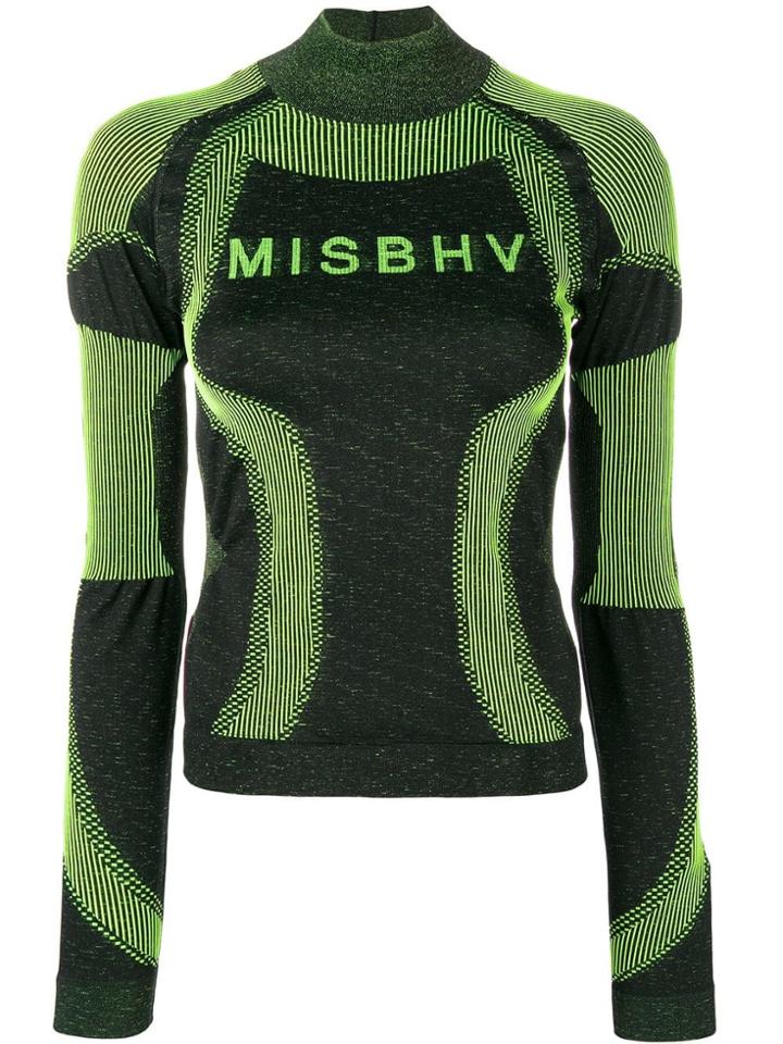 Misbhv Colour Block Logo Top - Black