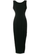 Versace Vintage Studded Slit Dress - Black