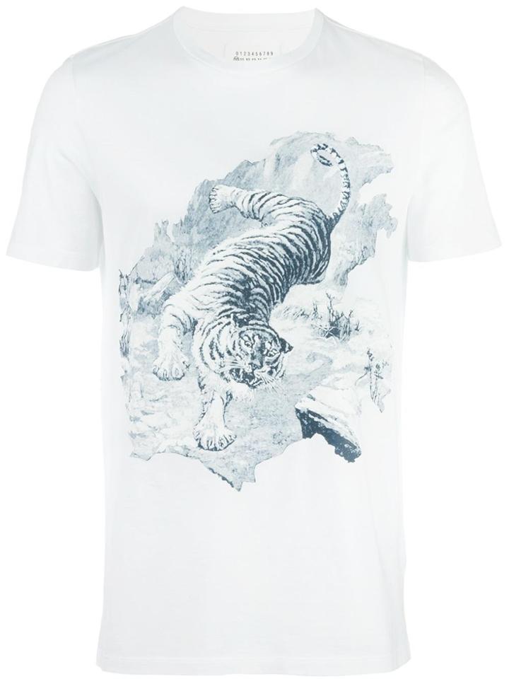 Maison Margiela Tiger Print T-shirt - White